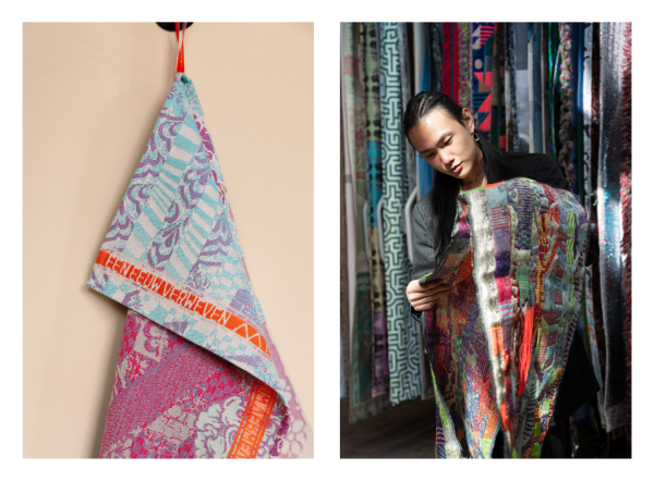 Links: Eeuwdoek. Foto door By Rox Photography. Rechts: Marcos Kueh in de Sample Studio. Foto door Patty van den Elshout. Links: Eeuwdoek. Foto door By Rox Photography. Rechts: Marcos Kueh in de Sample Studio. Foto door Patty van den Elshout.