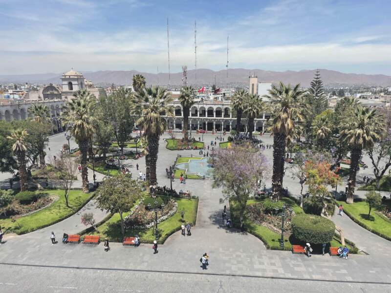 Uitzicht plein Cusco Uitzicht plein Cusco