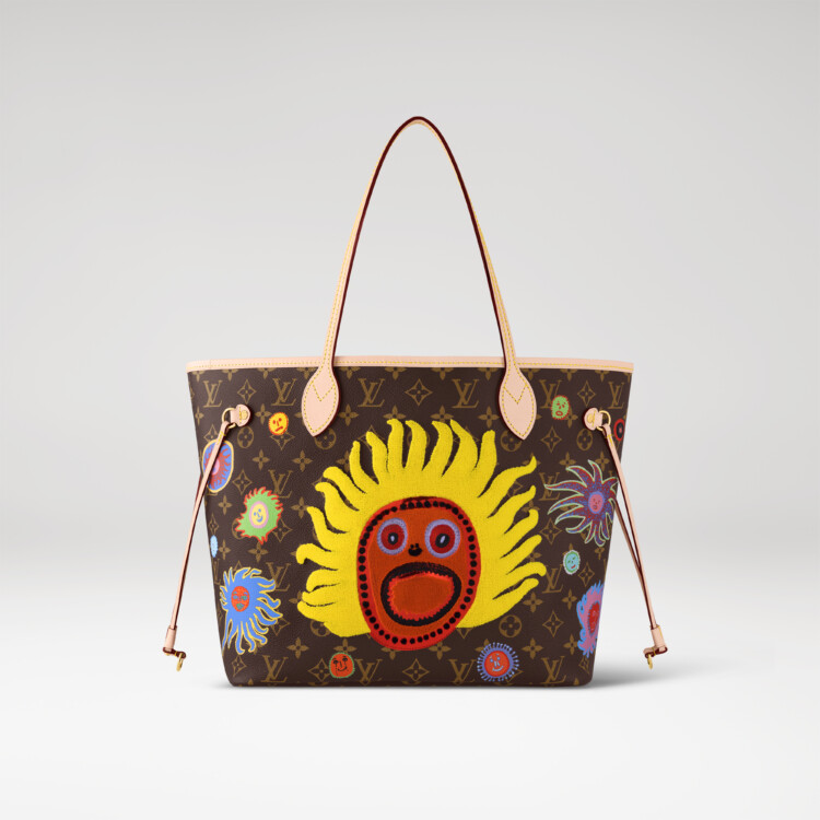 Louis Vuitton x Yayoi Kusama Neverfull MM in monogram canvas with Faces print and embroideries